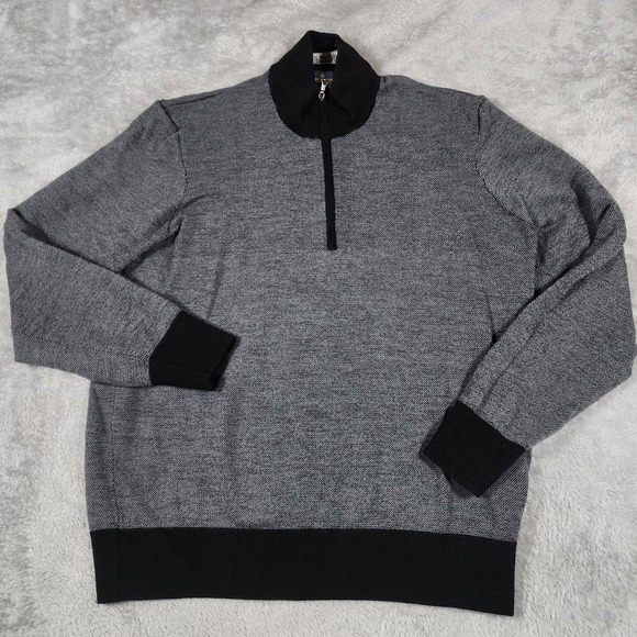 Brooks Brothers Other - Brooks Brothers Sweater Mens XL Gray Half Zip Mock Neck Merino Wool Prologis